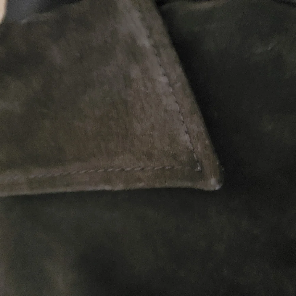 Women’s vintage suede leather Jacket Caslon size Petite Small Dark Brown - Picture 9 of 12